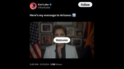 Captioned - Kari Lake has a message for Arizona