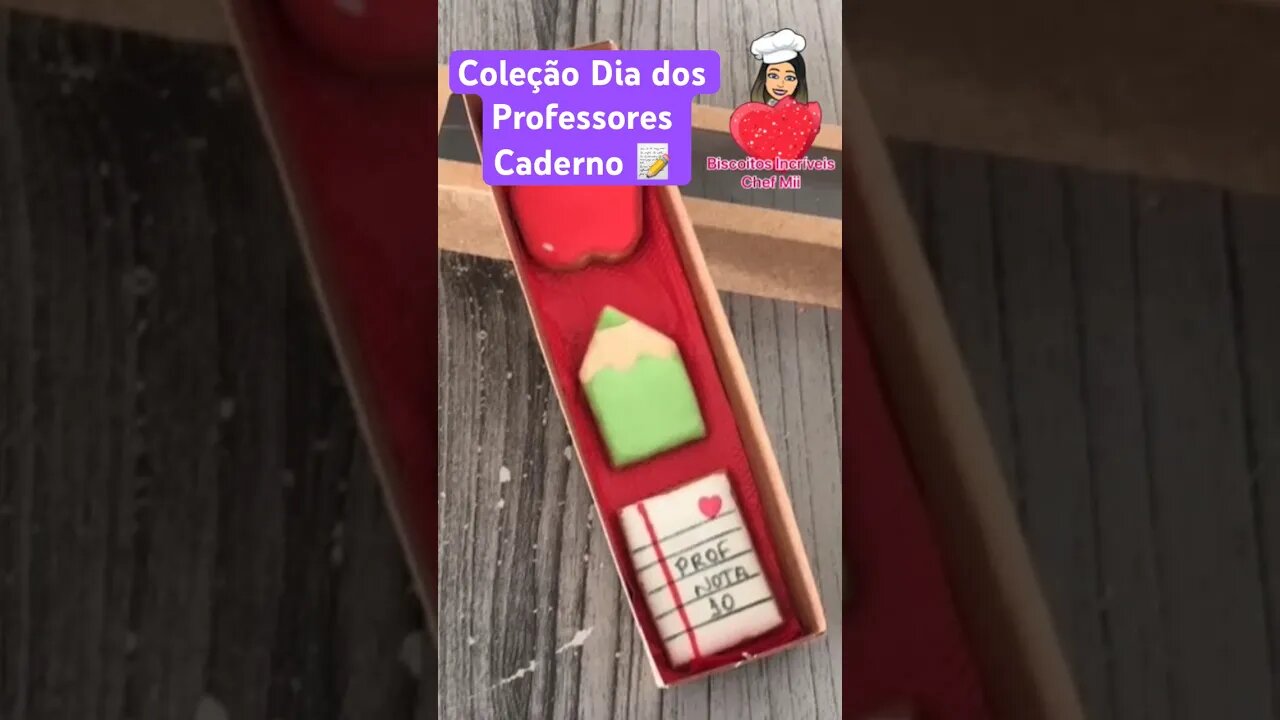 📝Kit dia dos Professores - Caderno 📝 - Biscoito decorado Fácil para Iniciantes #cookiesinspiration