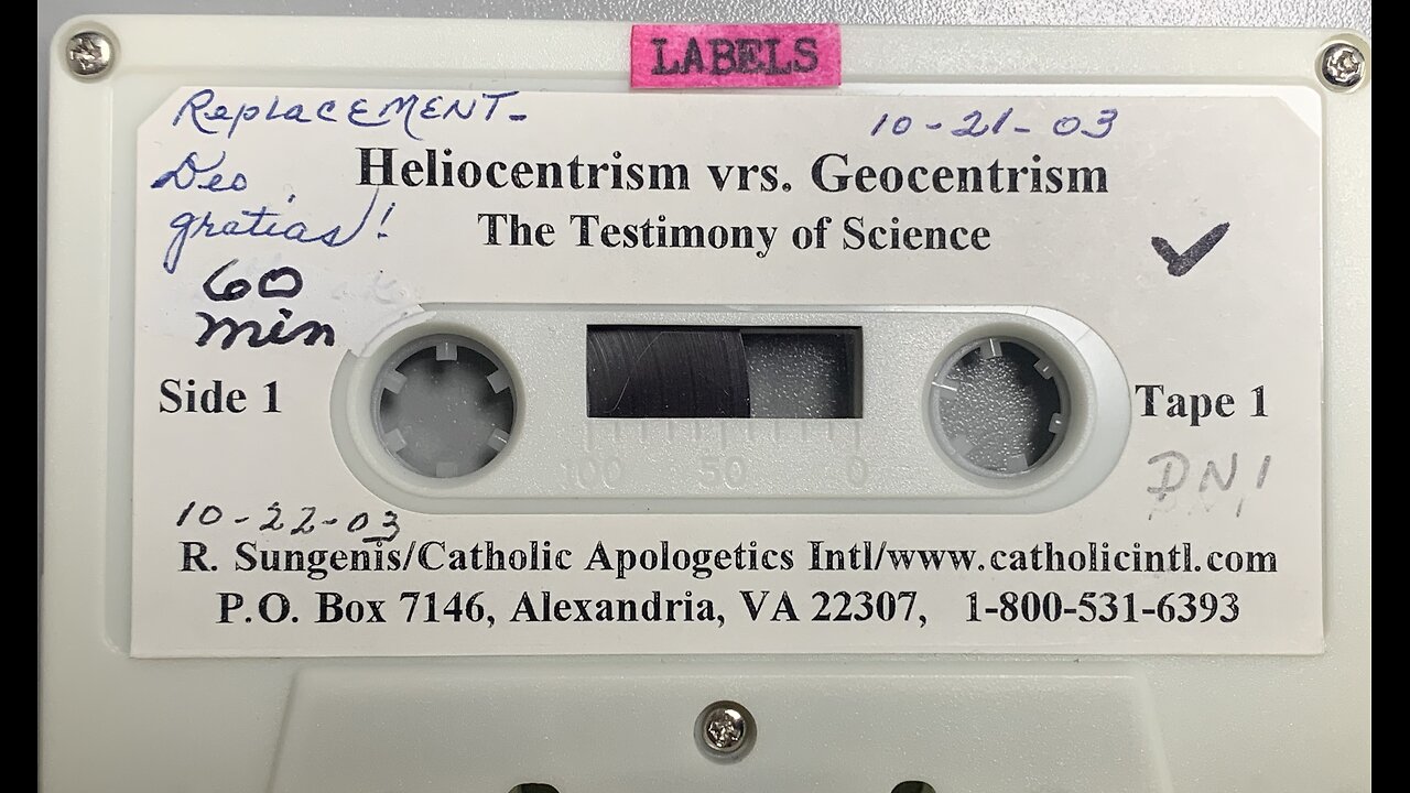 Dr. Robert Sungenis "Geocentrism vs. Heliocentrism: The Science," (audio 1 of 8)