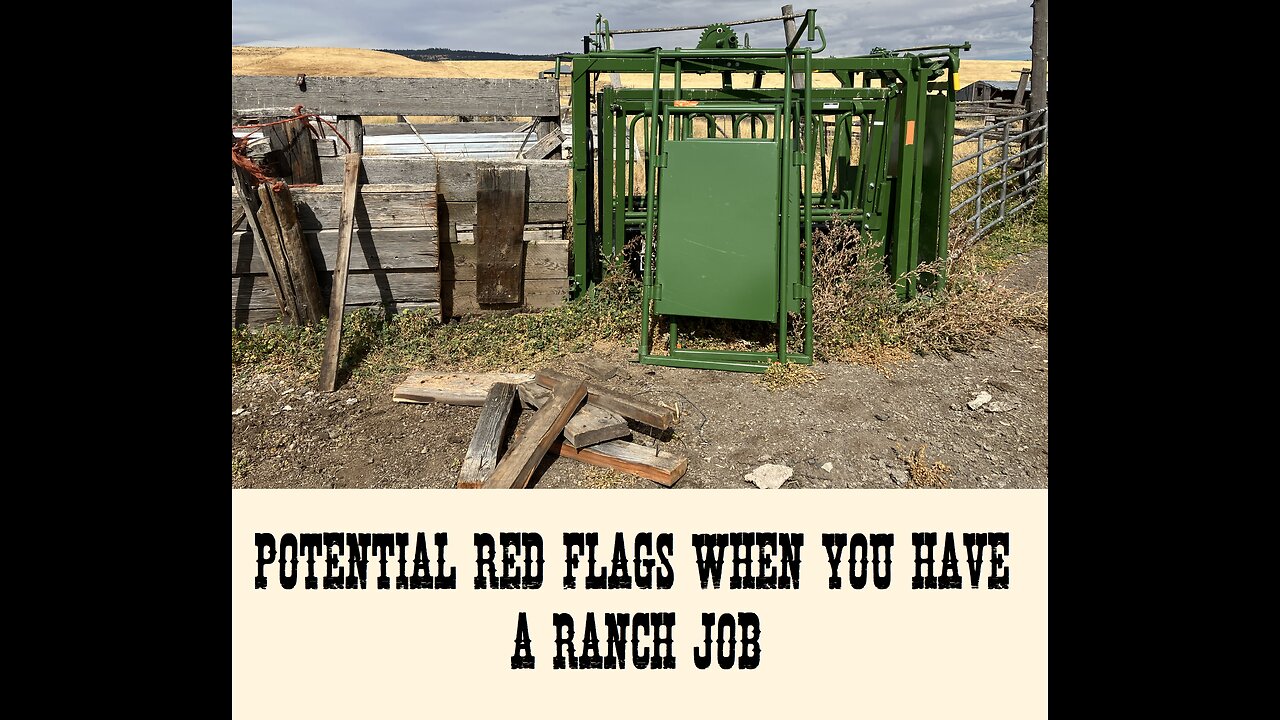 I Got Fired... / Potential Red Flags When You Have a Ranch Job