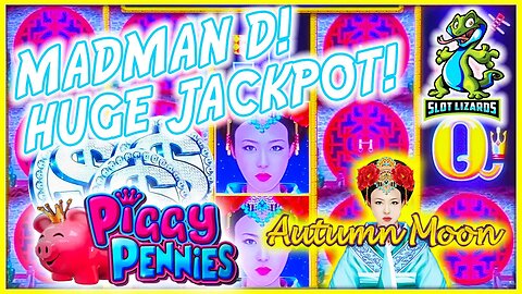 D IS A MADMAN!!! HUGE JACKPOT WIN! Dragon Link Autumn Moon VS All Aboard Piggy Pennies Slot