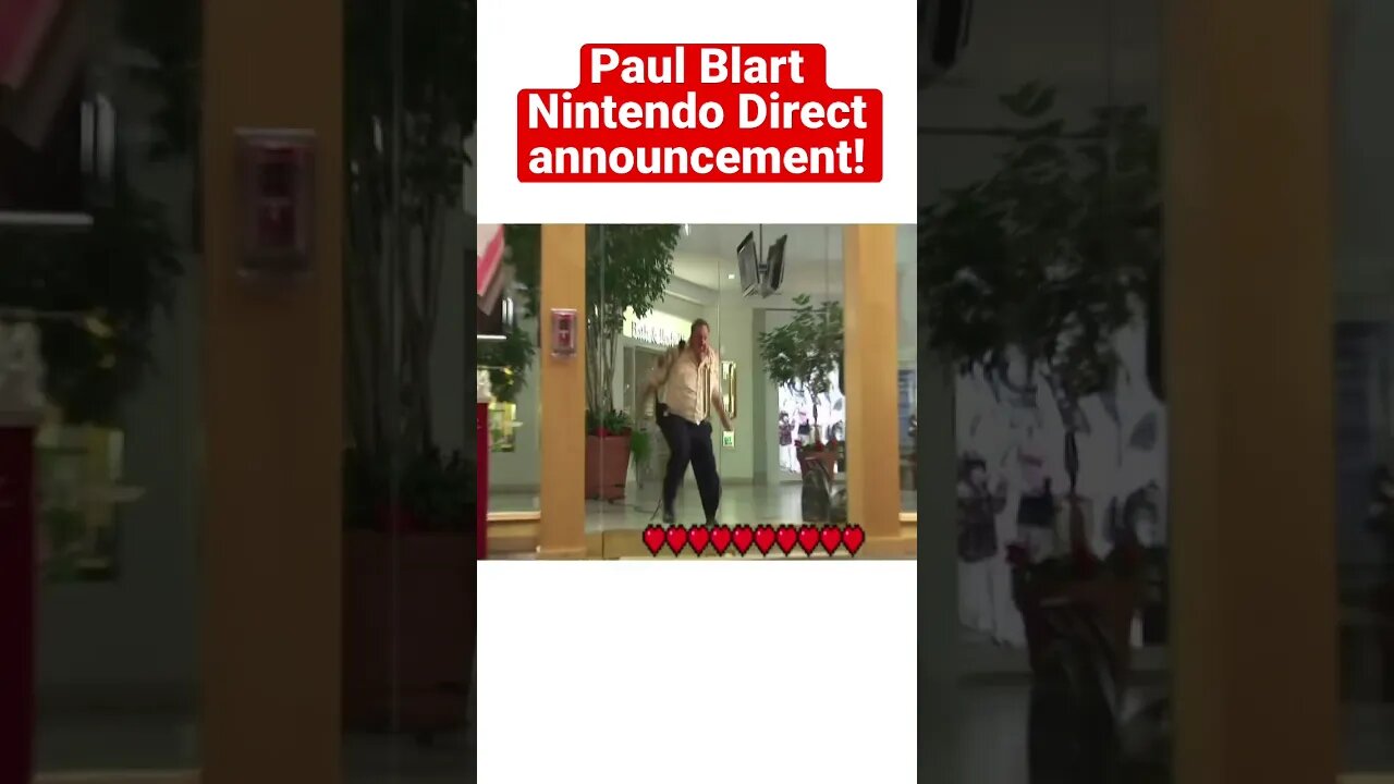 Paul Blart Nintendo Direct announcement #nintendo #shorts #paulblart #mallcop #videogames #memes