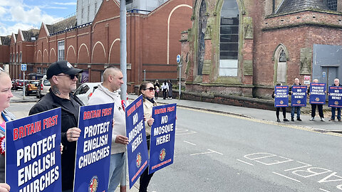 Britain First hits Stoke-on-Trent to PROTEST Muslims bulldozing English graves!