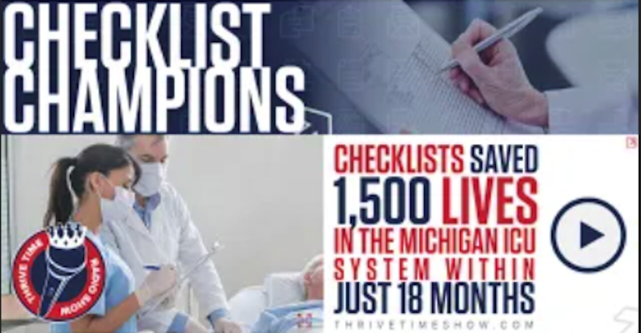 Checklist Champions | Checklists Saved 1,500 Lives in the Michigan ICU System Within Just 18 Months