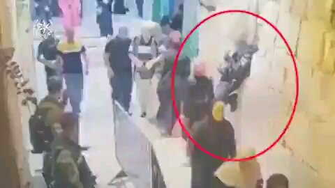 🇮🇱Israel: A degenerate Muslim woman tries to stab an Israeli soldier wearing a stab resistant vest