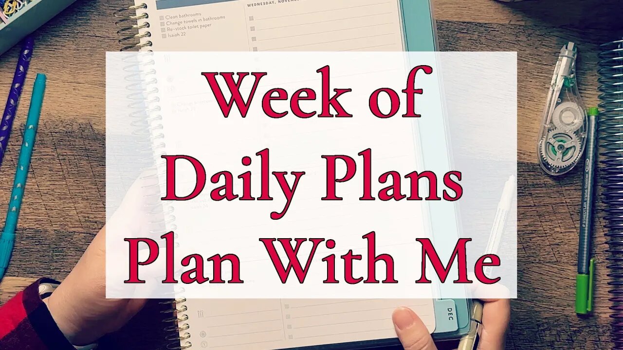 WEEK OF DAILY PLANS || PLAN WITH ME || HOMESCHOOL MOM LIFE