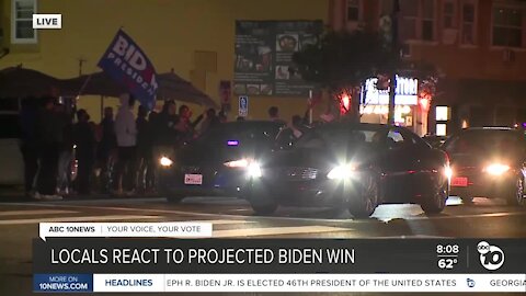 San Diegans react to projected Biden win