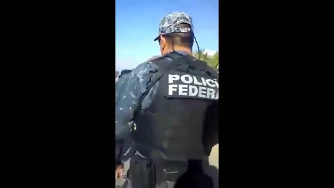 Cartel Convoy Flexing On Federal Police Checkpoint In Michoacan