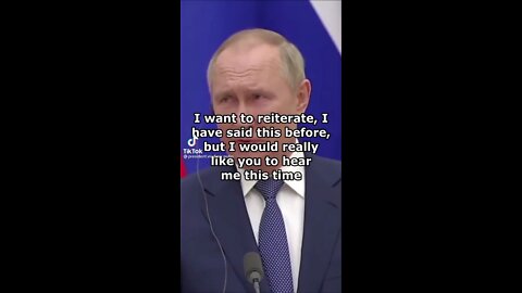 Putin’ sending a pretty clear message!