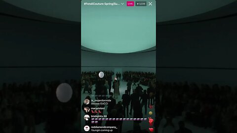 Fendi Instagram Live. Fendi Couture Spring/Summer Fashion Show 26.01.23.