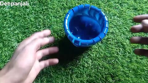 Amazing flower pot from Recycle plastic bottle