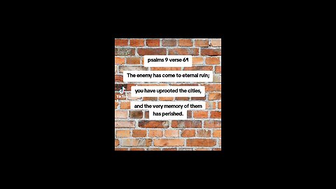 psalms 9 verse 6
