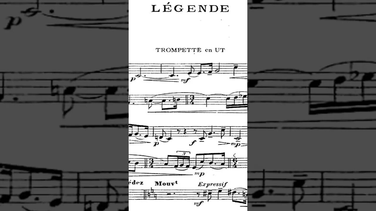 Légend pour Trompette et Piano by (Georges Enesco) [Heinz Karl Schwebel]