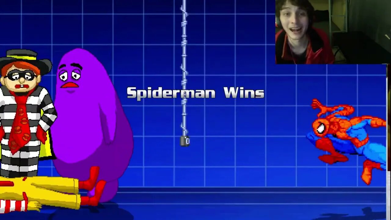 Spider Man VS Ronald McDonald The Fast Food Mascot In An Epic Battle In The MUGEN Video Game