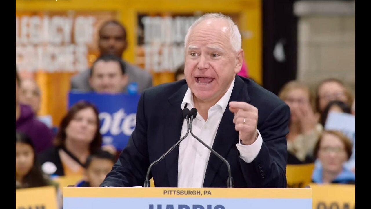 TRUMP CAN’T PASS BACKGROUND CHECK! Tim Walz Pittsburgh PA rally