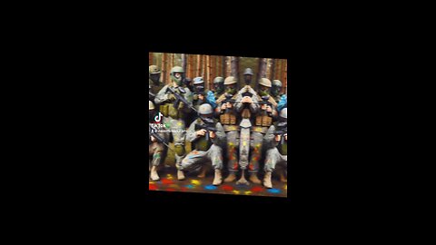 Create an image of multiple soldiers engaged in a big fight