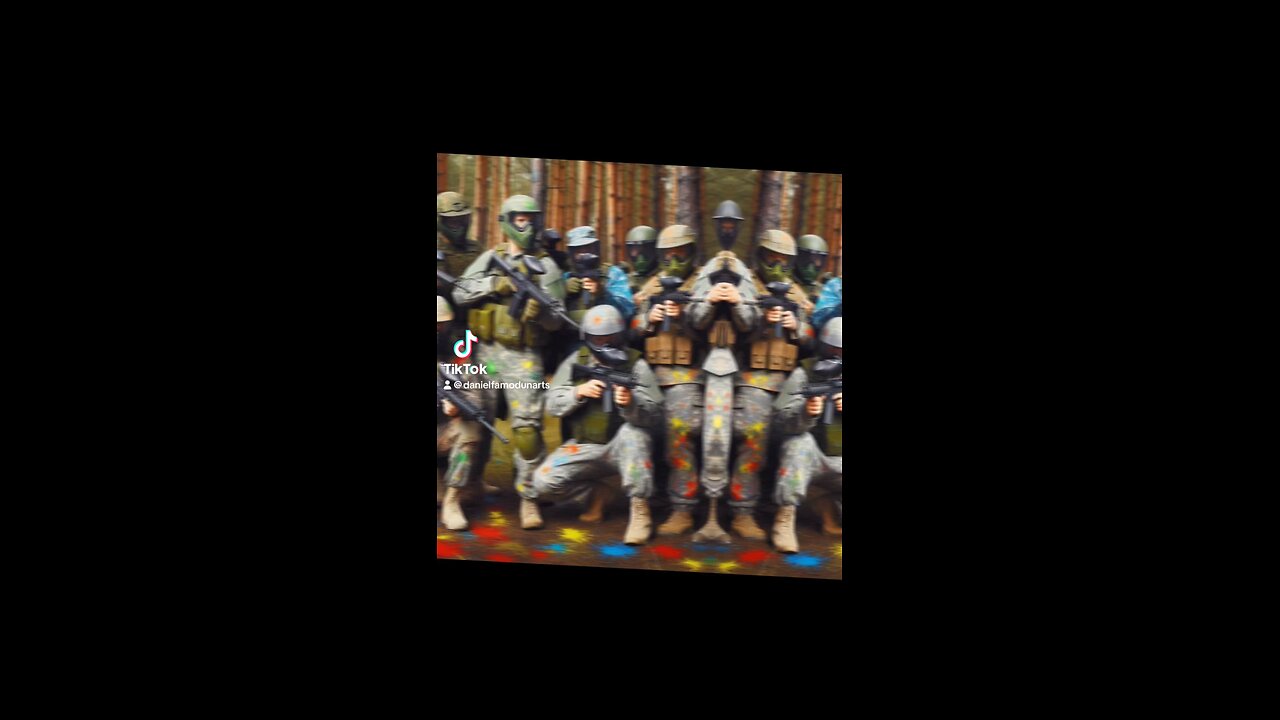 Create an image of multiple soldiers engaged in a big fight