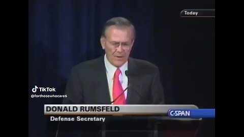 Rumsfeld admitting they stole over $2Trillion