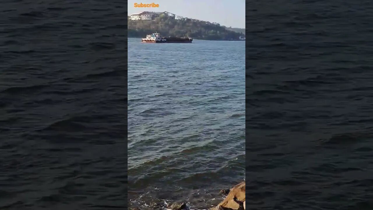 Iron ore Transport In Goa #nature #shortvideos #youtubeshorts #viral #shorts #watertransport #goa
