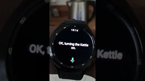 Google Assistant on my Samsung Galaxy Watch 4 Classic - Featuring Smart Kettle