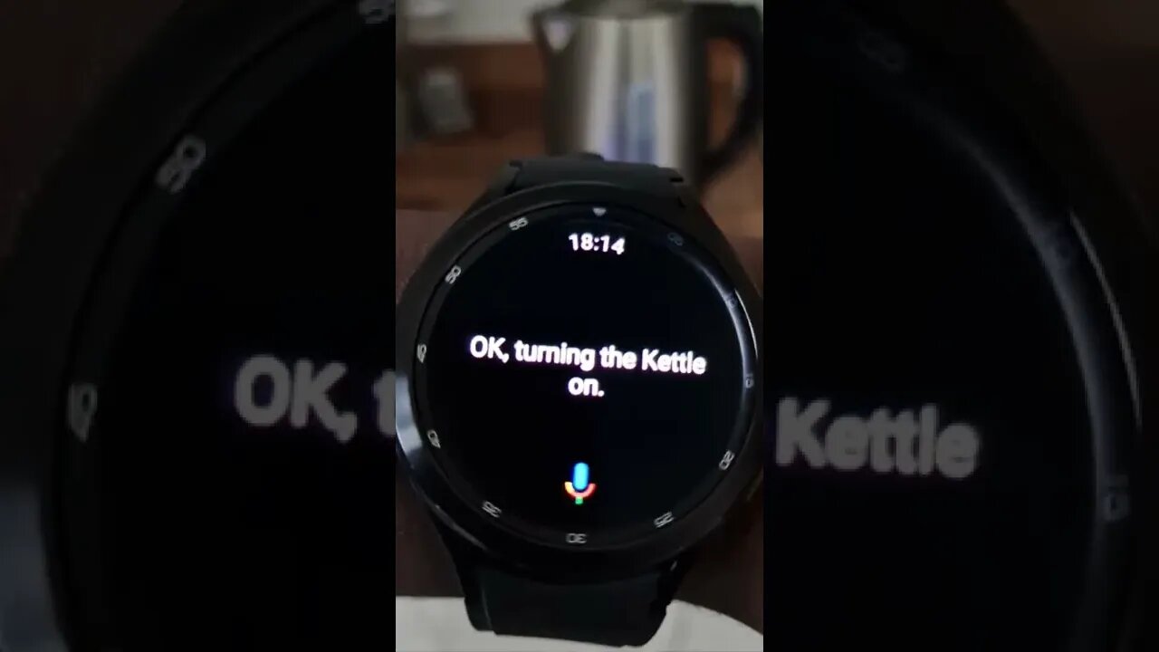 Google Assistant on my Samsung Galaxy Watch 4 Classic - Featuring Smart Kettle