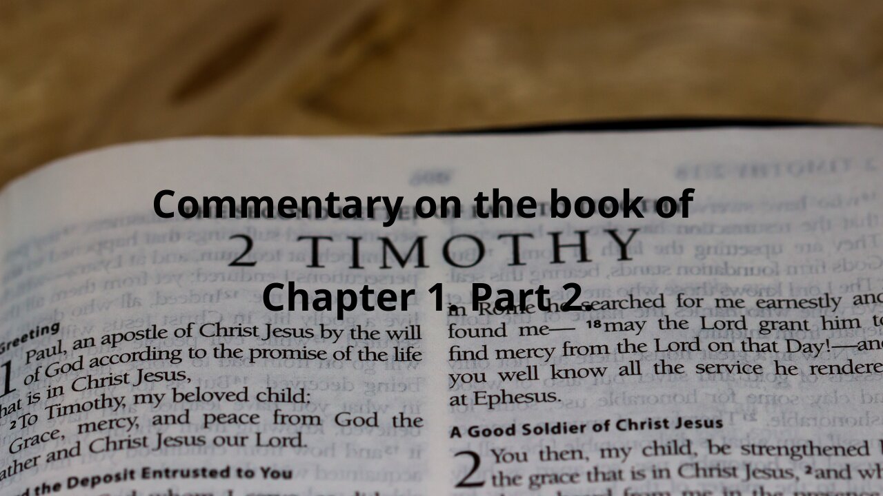 Commentary on The book of 2 Timothy CH 2.