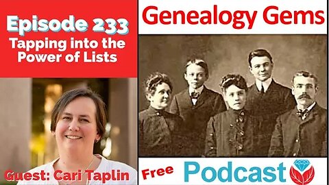 Genealogy Gems Podcast Episode 233 (Audio Only)