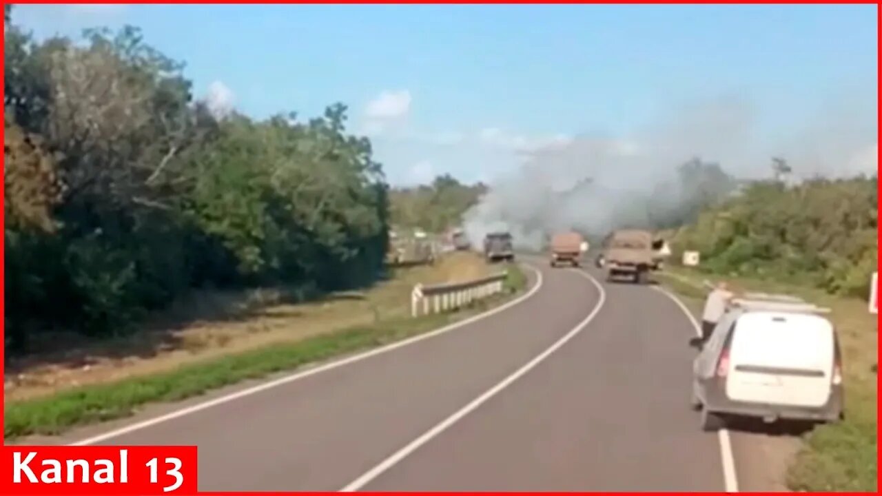 Convoy of KAMAZ bringing aid to Russians was ambushed in Luhansk