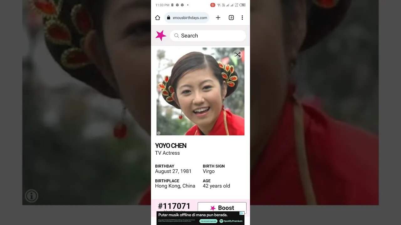 HAPPY 42 BIRTHDAY YOYO CHEN