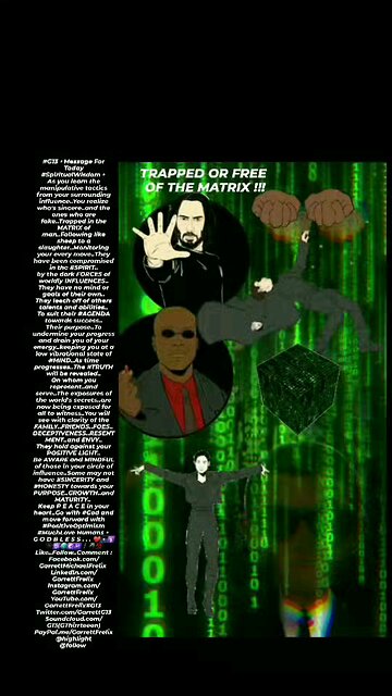 ▪︎TRAPPED OR FREE OF THE MATRIX▪︎