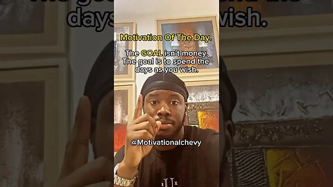 The Goal isn’t Money. The goal is to spend the days as you wish.