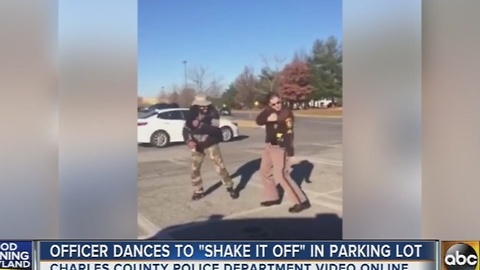 Charles County officer dances to 'Shake it Off' in parking lot