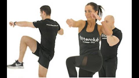 Cardio: High knees to punches
