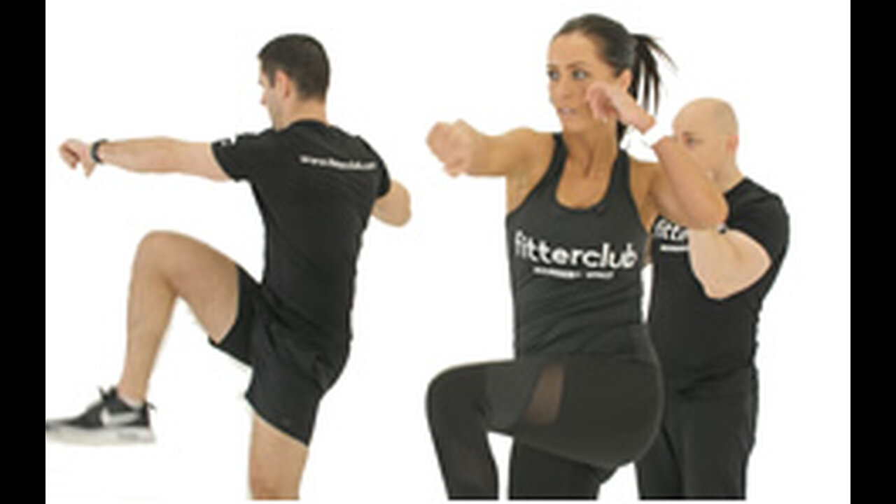 Cardio: High knees to punches