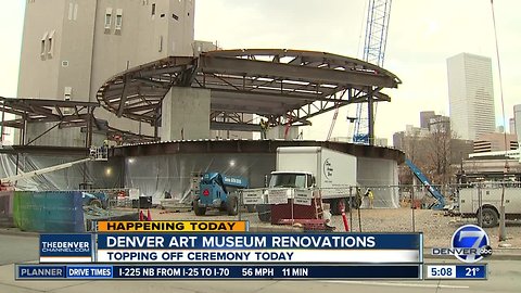 Topping off ceremony for Denver Art Museum
