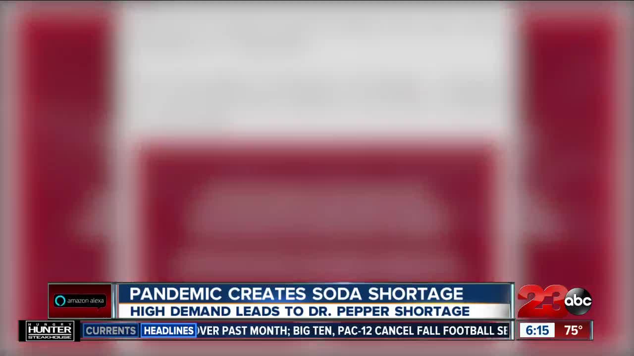 Pandemic creates Dr Pepper shortage