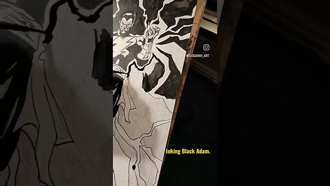 Inking Black Adam! #illustration #comics #comicart #comicbooks #artist #drawing