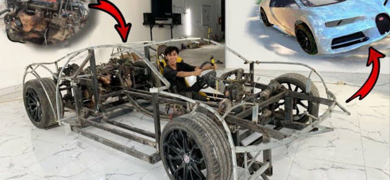 Homemade Bugatti Chiron | Make the chassis and install the engine for the Bugatti Chiron |