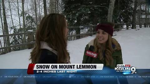 First snowfall on Mount Lemmon in 2018