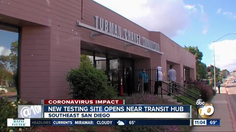 New testing site opens near transit hub