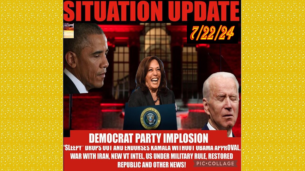 SITUATION UPDATE 7/22/24 - Trump & Biden Debate,Sleepy Out/Kamala In, War W/Iran! It's Time To Fight
