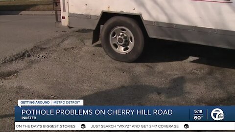 Pothole Patrol: Exploring Cherry Hill Road in Inkster near Middlebelt