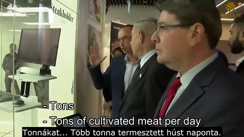 Netanjahu látogatása a húsnyomtató üzemben, ahol élő sejtekből álló húst állítanak elő