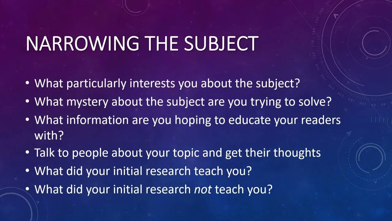 Choosing a topic for research sum2023