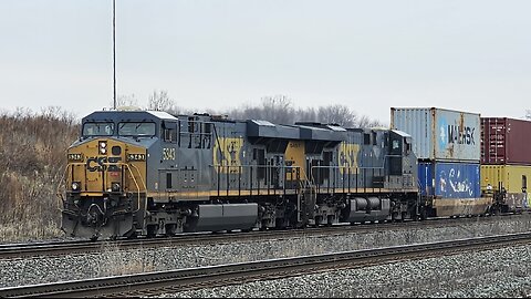 CSX Main Line Traffic MP286 to MP280 "Before The Snow Storm" 1-6-2023
