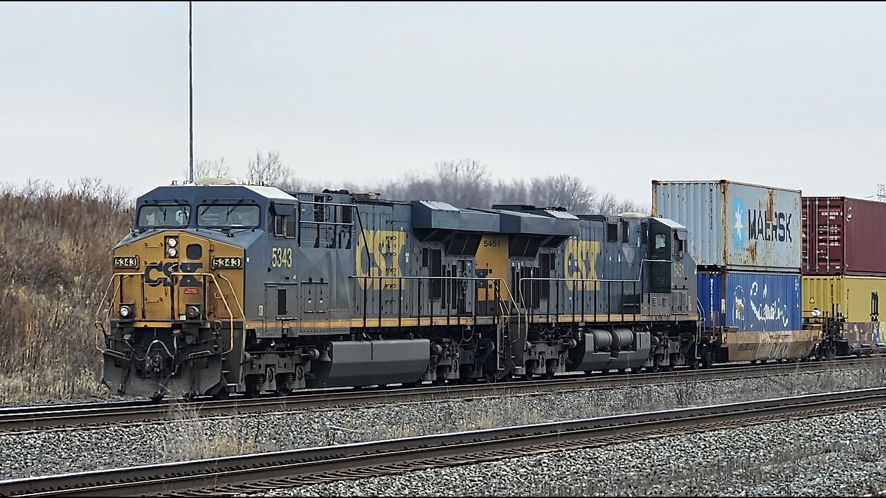 CSX Main Line Traffic MP286 to MP280 "Before The Snow Storm" 1-6-2023