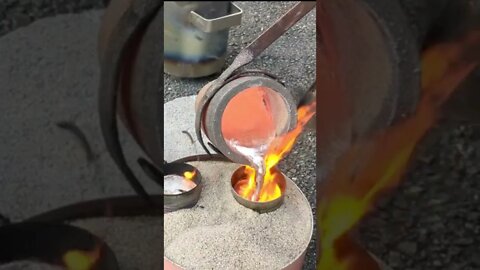 💡 Metal Casting with Aluminum #fyp #shorts #viral #youtubeshorts