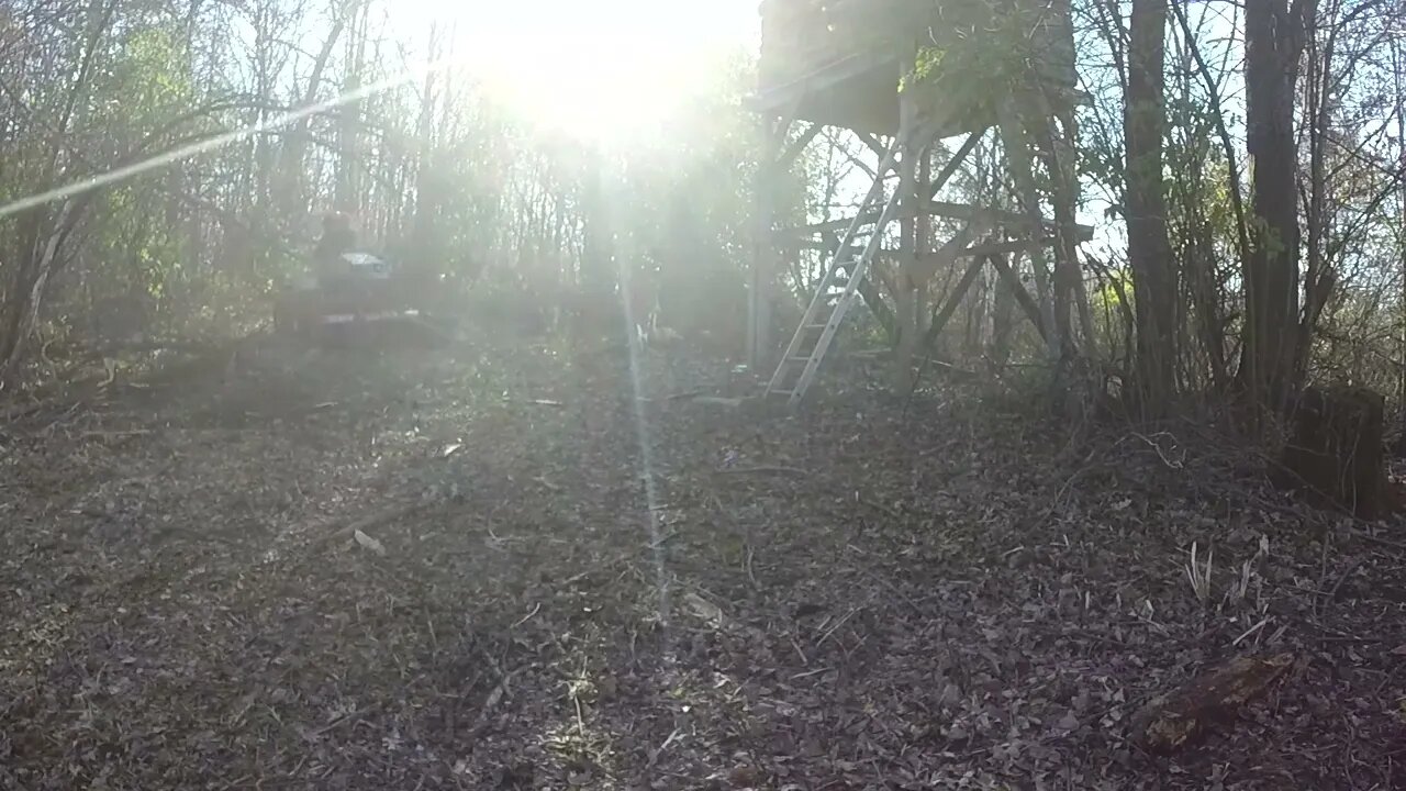 Big shooting lane job Ventrac 4500Y diesel Tough cut deck. Part 6 Finishing the Deer stand.