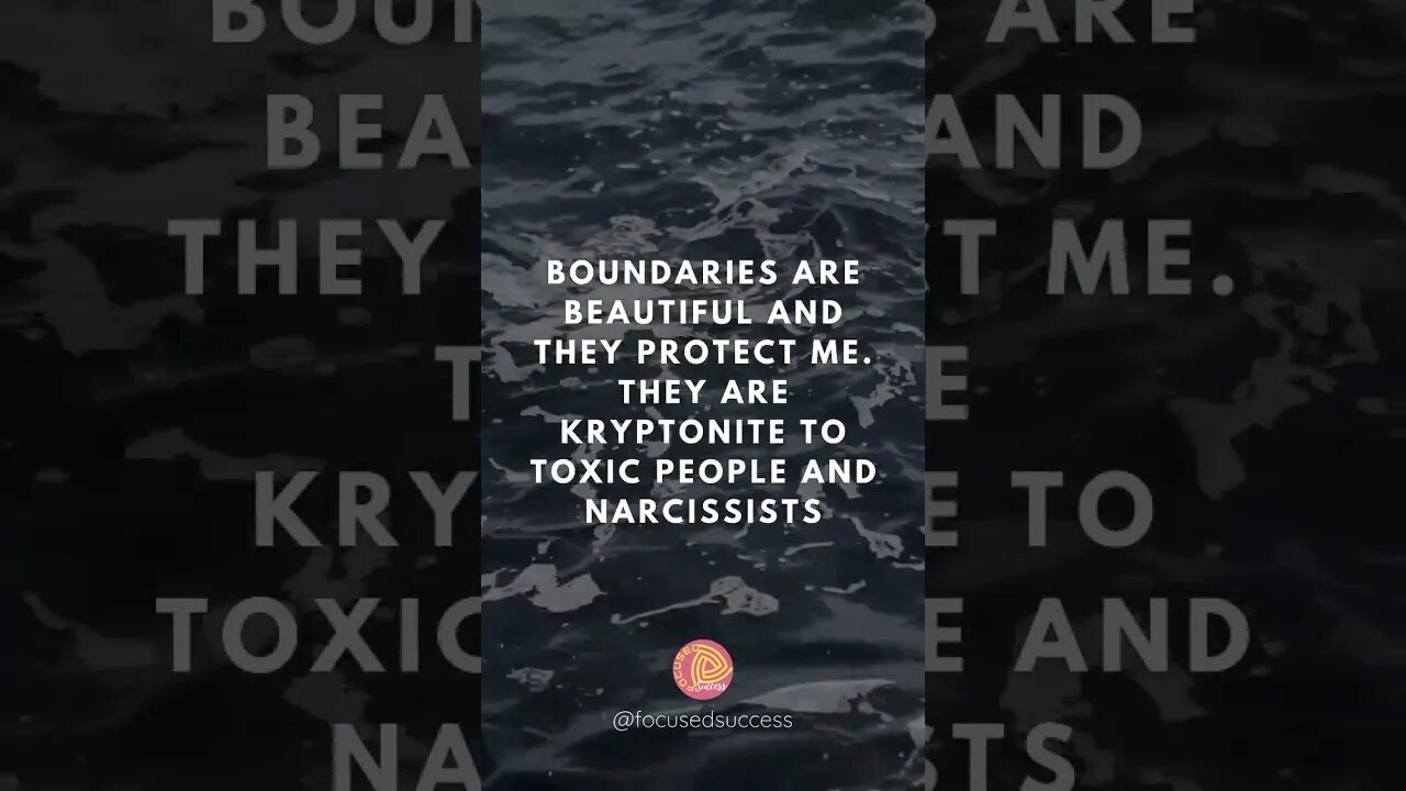 Daily Motivation - Boundaries Are Beautiful ......