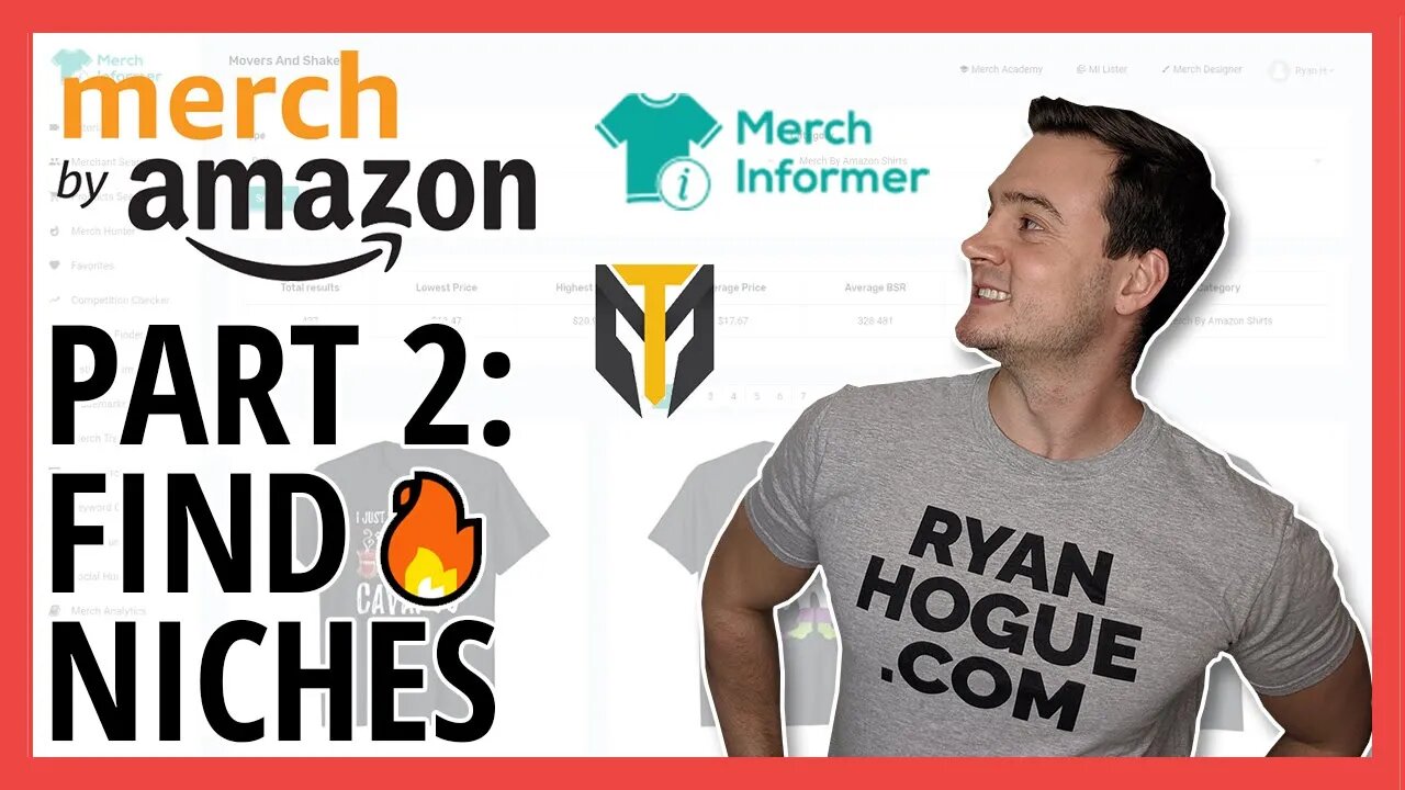 (Part 2) Find Profitable Amazon Merch Niches w/ Research Tools: Merch Informer + Merch Titans